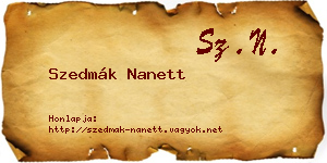 Szedmák Nanett névjegykártya